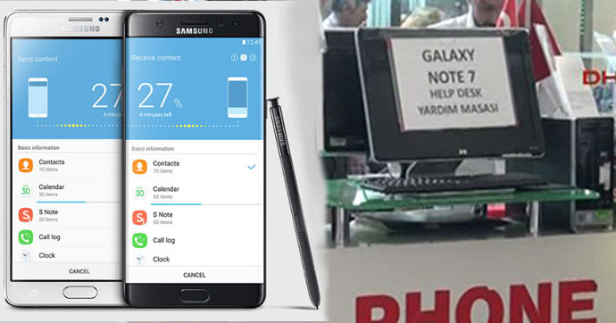 Galaxy Note 7 için havalimanlarında destek noktaları açıldı