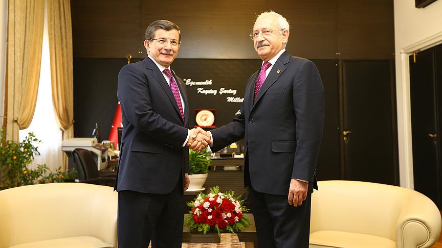 Başbakan Davutoğlu ile CHP Genel Başkanı Kılıçdaroğlu bir araya geldi