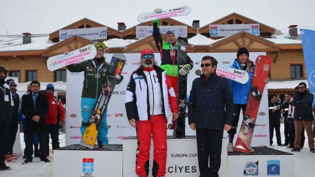 Snowboard'da Avrupa’nın en iyileri Erciyes'te buluştu